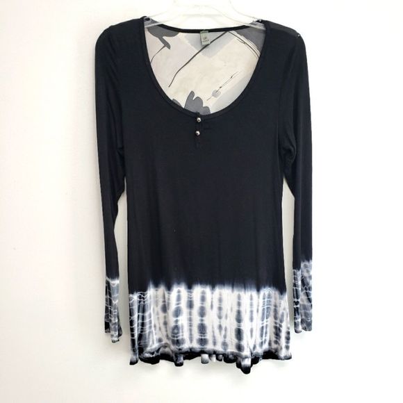 G Scent Tie Dye Hem Scoop Neck Top Size Large - Picture 1 of 5